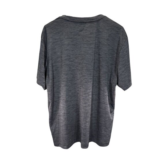 Reebok Mens Athletic T-Shirt XL Black and Gray Quick-Dry Short Sleeve - Picture 2 of 8